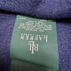 ラルフローレン　ブランケット　紺の画像