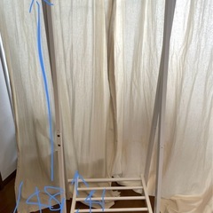 木製ハンガーラック ホワイトの画像