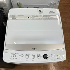 「安心の6ヶ月保証付。【洗濯機 Haier JW-C55E 5.5kg 2019年製】取りに来れる方限定。」の画像