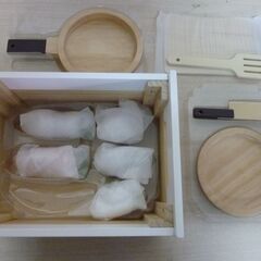 未使用/新品　訳ありアウトレット　おままごとセット　 ST基準合格 濫用試験 食品衛生法規格試験合格 マグネット埋め込み式 天然木 体に優しい水性塗料 の画像
