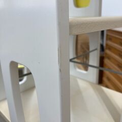 A-602【リユースのサカイ野々市店】ジモティ来店特価‼ 本棚 ロータワーストッカー 木製 ホワイト クリーニング済みの画像