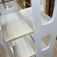 A-602【リユースのサカイ野々市店】ジモティ来店特価‼ 本棚 ロータワーストッカー 木製 ホワイト クリーニング済みの画像