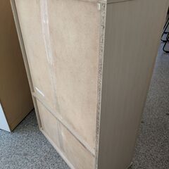 【ちょうどいいサイズ感】キャビネット ニトリ NITORI マーレ9060WW サイドボード 食器棚 収納家具 観音扉 組立家具(完成品) 幅60cm：ホワイトウォッシュの画像