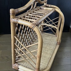・:*+.籐 ラタン製.:+ナチュラ マガジンラック 飾り棚の画像