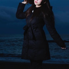 titty&Co. 黒ロングタウンコートの画像