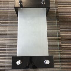 ☆TEMPERED ガラステーブル ローテーブル センターテーブル モダン おしゃれ 約60×120㎝ インテリア 中古（NF251121）Zi-2336の画像