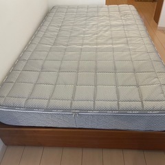 アイシンASLEEP、無印良品セミダブル木製ベッド 引き出し式収納の画像