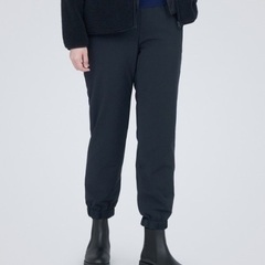 無印良品 婦人 防風裏起毛ストレッチイージージョガーパンツ S レディース 黒の画像
