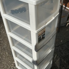 クリア収納ケース　５段　三個セットの画像