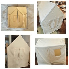 キッズテント プレイハウス プレイテント 子供テント お家型 室内用 子供部屋の画像