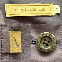 クロコダイルCROCODILEステインカラーコートスプリングコートトレンチコートレインコートアウター冬服秋服春服ネイビー紺色ダークブルーサイズM 肩幅約39センチ身幅約47センチ袖丈約55センチ着丈約78センチレディースLADYS女性用婦人ウィメンズwomenの画像