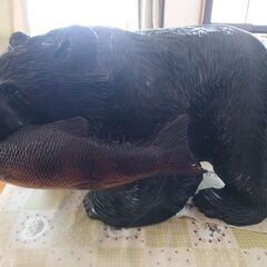 ★昭和レトロ!!　大きな木彫りのクマ・熊・北海道の伝統民芸品★