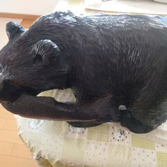 ★昭和レトロ!!　大きな木彫りのクマ・熊・北海道の伝統民芸品★の画像