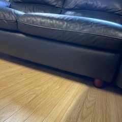 レザー調　カウチソファーの画像