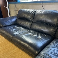 レザー調　カウチソファーの画像