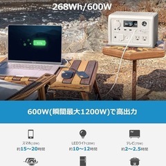 【新品】BLUETTI EB3A ポータブル電源 268Wh 600Wの画像