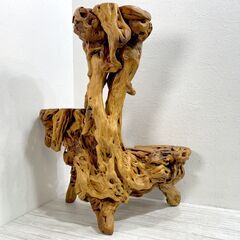天然根木/流木/根木細工/三段根卓/花台/飾り台/置物台/木彫り/根卓/木根工芸/床の間飾り/盆栽用品/根っこアート/E1EX0306の画像