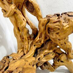 天然根木/流木/根木細工/三段根卓/花台/飾り台/置物台/木彫り/根卓/木根工芸/床の間飾り/盆栽用品/根っこアート/E1EX0306の画像