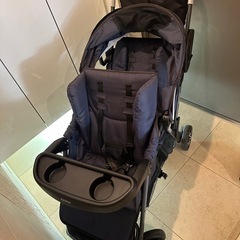 カトージ ベビーカー　二人でゴー&リアシートセット/ネイビーの画像