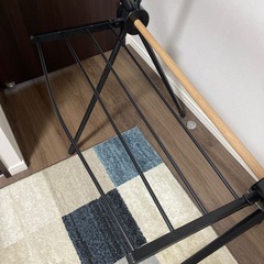 【カインズ】タオル掛け付きX型室内物干しの画像