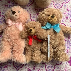 くまのぬいぐるみ　まとめて4点の画像