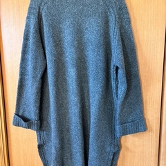 ニットカーディガン　グレーの画像