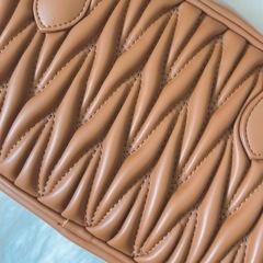 MAJESTIC LEGON キルティングボストン　ブラウンの画像