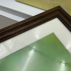 ナカバヤシ　木製写真額縁　ワイド四ツ切判　ブラウン
の画像