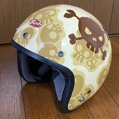 OGK Bob ジェットヘルメット　funky skull gear バブルシールド付です。の画像