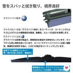 スノーワイパー グラファイト仕様 U字フック 525mm 350mm 新品の画像