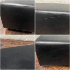 🔷🔶🔷ww4/90 oliver オリバー 2人掛けソファ 背もたれなし BOX型 ブラック 黒 オフィス家具 長椅子 ロビー ベンチ ソファ ★直接引取歓迎◎🔷🔶🔷の画像