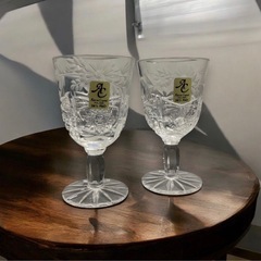 AC ワイングラス AderiaCrystal 24%pbO ペア グラス 自宅保管品 中古品販売 11Dの画像