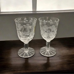 AC ワイングラス AderiaCrystal 24%pbO ペア グラス 自宅保管品 中古品販売 11Dの画像