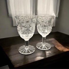 AC ワイングラス AderiaCrystal 24%pbO ペア グラス 自宅保管品 中古品販売 11Dの画像