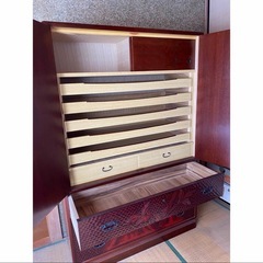 鎌倉彫り　箪笥　美品　現状　玄関渡しの画像