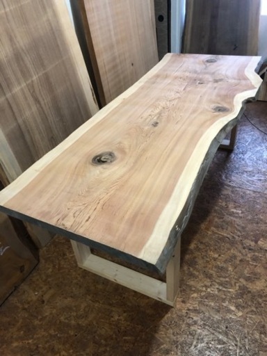 格安 無垢 一枚板ダイニングテーブル 近場配送無料