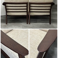 karimoku カリモク 2人掛けソファWW57 2P 肘掛 アームチェア 分離タイプ 美品 WW5708 家具 札幌市白石区の画像