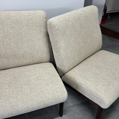 karimoku カリモク 2人掛けソファWW57 2P 肘掛 アームチェア 分離タイプ 美品 WW5708 家具 札幌市白石区の画像