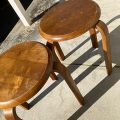 丸椅子（木製）の画像