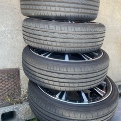 WORK SCHWERT17インチ　軽自動車　コンパクトカー　4穴　タイヤ　165/40/17 残り山あり　ハブ径58の画像