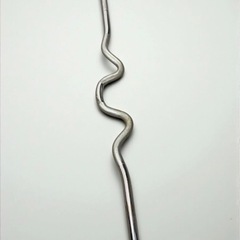 バーベル EZバー Wバー シャフト 約115cm バーベルシャフト トレーニング器具 自宅保管品 中古品販売 11Dの画像