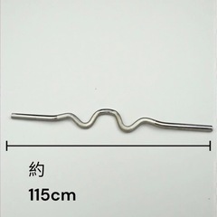 バーベル EZバー Wバー シャフト 約115cm バーベルシャフト トレーニング器具 自宅保管品 中古品販売 11Dの画像