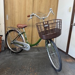 中古車　ママチャリ　24インチ　LEDダイナモライト　美品の画像