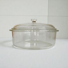 パイレックス　耐熱ガラス製キャセロール　蓋付の画像