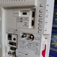 SHARPAQUOS液晶テレビ　LC-19K30   ホワイト　2015年製の画像