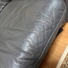レザーソファ(専用カバー付き)24日までの画像