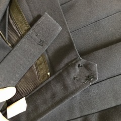 ウエスト72丈59 プリーツ　スカート　紺　留め具なし　冬の画像