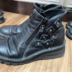 A-OK ジッパー付きブーツ3足セット 23.5の画像