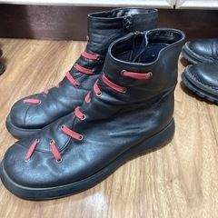 A-OK ジッパー付きブーツ3足セット 23.5の画像