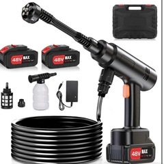 【新品】高圧洗浄機 コードレス 充電式 高圧洗浄機 洗車 大掃除 墓掃除 ベランダの画像